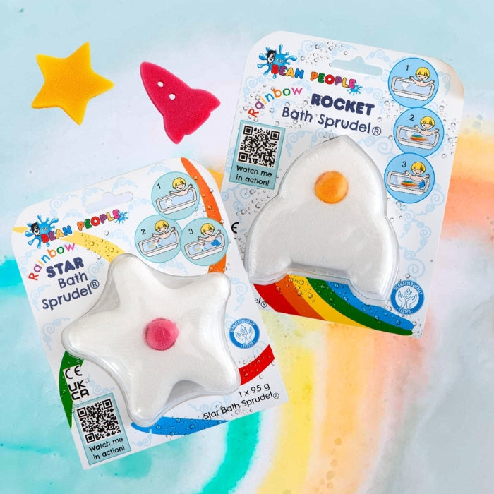 Bundle | Rainbow ROCKET and STAR Bath Bomb Sprudel® | Set of 2